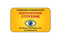 Panneau participation citoyenne avec nom (modèle 2)