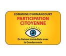Panneau participation citoyenne avec nom (modèle 2)