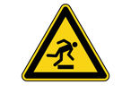 Panneau de danger trébuchement 