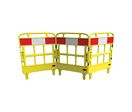 Barrière de protection polyéthylène 3 portes jaune