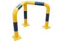 Viso - Barrière de protection d&amp;#039;angle Noir/jaune - 600mm H x 600mm L - 5 bandes - Entrepôt