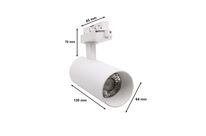 Pack de 20 - Spot LED sur Rail Monophasé CCT 20W 60° Blanc