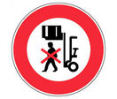 Panneau Interdit de passer sous la charge - Rigide Ø300mm - 4030104