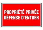 Panneau Propriété privée défense d'entrer - Rigide 330x200mm - 4160528