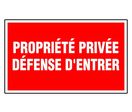 Panneau Propriété privée défense d'entrer - Rigide 330x200mm - 4160528