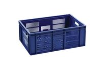 Manutan Expert - Bac norme Europe 45L Ajouré - Polypropylène Bleu - 600x400x235mm - Usage Alimentaire &amp;amp; Froid