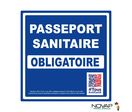 Panneau Pass sanitaire obligatoire - Rigide 200x200mm - 4220925