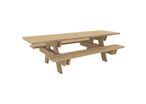 Manutan Expert - Table de pique-nique PMR à sceller - Pin traité classe IV - 6 places - 230 cm - Accessible handicapés