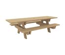 Manutan Expert - Table de pique-nique PMR à sceller - Pin traité classe IV - 6 places - 230 cm - Accessible handicapés