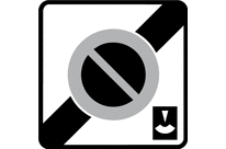Panneau fin zone stationnement durée limitée B50c