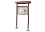 Vitrine d'information avec toit bois et alu