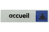 Plaquette de porte Accueil - Plexiglas couleur 170x45mm - 4032559
