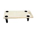 Plateau roulant rectangulaire en bois, charge 200 kg | PR200R