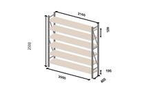 Rayonnage mi-lourd sol+6 | RMLMAN25002000400S6