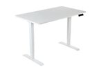Manutan Expert - Bureau droit réglable en hauteur 140 cm Plateau Blanc - Ergonomique, 100 kg charge max, Télétravail