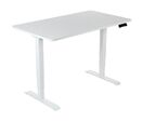 Manutan Expert - Bureau droit réglable en hauteur 140 cm Plateau Blanc - Ergonomique, 100 kg charge max, Télétravail