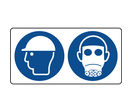 Panneau casque et protection respiratoire obligatoire