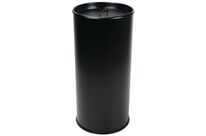 Manutan Expert - Cendrier à sable rond 60L Noir - Acier Inoxydable - Extérieur - Garantie 10 ans