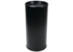 Manutan Expert - Cendrier à sable rond 60L Noir - Acier Inoxydable - Extérieur - Garantie 10 ans