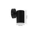 Pack de  10 - Applique murale LED Noire IP65 GU10