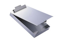 Porte-bloc en aluminium avec grand compartiment