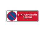 Panneau de parking horizontal stationnement genant