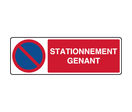 Panneau de parking horizontal stationnement genant