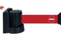 Support mural magnétique avec sangle Rouge avec logo sens interdit 4m x 50mm - 2051163