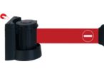 Support mural magnétique avec sangle Rouge avec logo sens interdit 4m x 50mm - 2051163