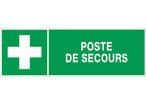Panneau Poste de secours - Rigide 450x150mm - 4030920