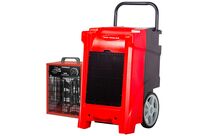 Déshumidificateur pro mobile industriel 90 L/jour en polyéthylène (PE) avec pompe de relevage et chauffage soufflant 3 kW - Efficacité optimale MW Tools BDP90WEL