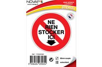Panneau Interdit de stocker ici - Vinyle adhésif Ø80mm - 4035604