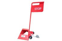 HABRIAL Manutention - Cale de roue avec panneau stop - Rouge - 400x560x800mm - 13kg - Calage et levage