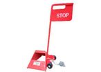 HABRIAL Manutention - Cale de roue avec panneau stop - Rouge - 400x560x800mm - 13kg - Calage et levage