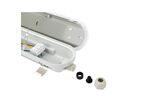 Réglette LED Étanche 150cm 60-80W 180lm/W IP66 avec Module de Secours 3H + AT - Blanc Neutre