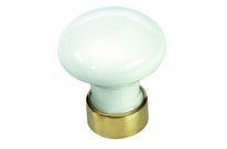 Bouton contemporain BOUTON D 30 mm Porcelaine blanche