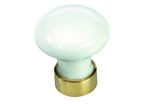 Bouton contemporain BOUTON D 30 mm Porcelaine blanche