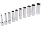 Jeu De 10 Douilles 6-pt 1/4'', 4-13mm