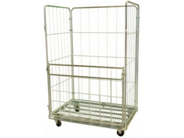 Roll conteneur équipé de 3 cotés et 1 demi - 500 kg