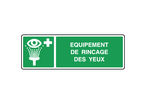 Panneau de secours horizontal équipement rincage des yeux
