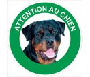 Panneau Attention au chien Rottweiler - Rigide Ø180mm - 4040387