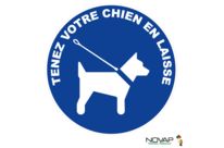 Panneau Obligation de tenir son chien en laisse - Novap