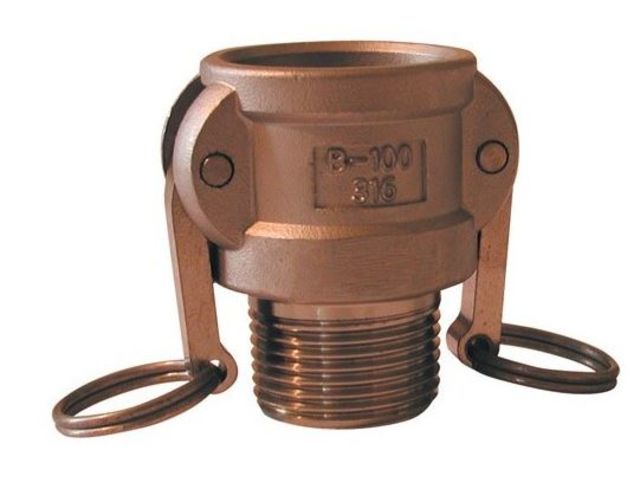 Raccords à cames en laiton : Raccord Camlock femelle - embout fileté mâle en laiton - Type B 