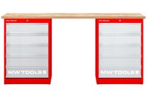 Établi modulaire Rubberwood avec 2 armoires à tiroirs 5T 2000 mm MW Tools MODL55R