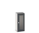 Armoire à portes transparentes CUBIO - Hauteur 1200 mm