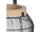 Lanterne Déco en Métal Bois et Verre pour Bougie 8cm