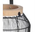 Lanterne Déco en Métal Bois et Verre pour Bougie 8cm