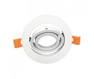 Support Spot GU10 LED Rond Blanc 110mm Orientable