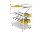 Stockage dynamique FIFO | Flowrack mobile 3 niveaux N° 43A-3