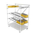 Stockage dynamique FIFO | Flowrack mobile 3 niveaux N° 43A-3